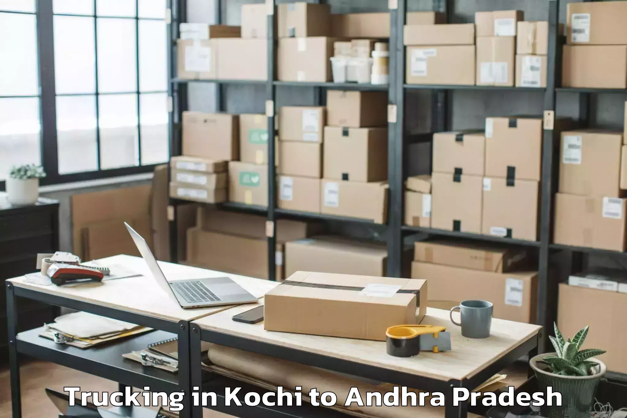 Leading Kochi to Akasahebpeta Trucking Provider